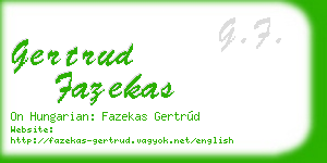 gertrud fazekas business card